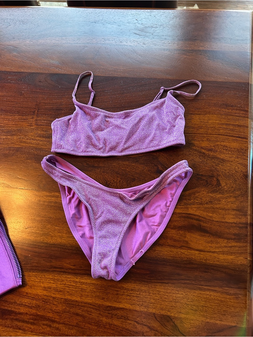 triangl swimwear Lavender Shimmer Bikini Set